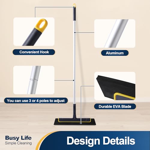 Yocada 51 Inch Floor Squeegee Broom with EVA Foam Blade
