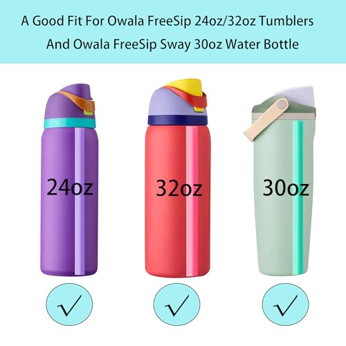 8 Pack Reusable Straws for Owala FreeSip 24oz & 32oz Bottles