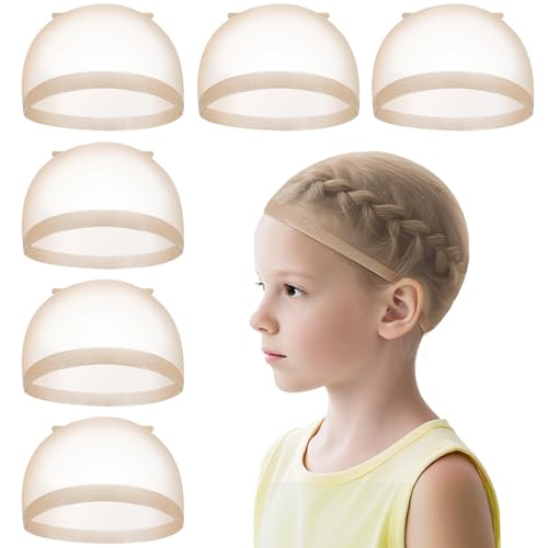 MORGLES Kids Wig Caps 6-Pack Stretchy HD Nylon for Cosplay