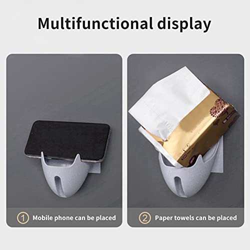 2-Pack Soap Dishes with Drain for Bathroom & Kitchen, Wall Mount & Adhesive