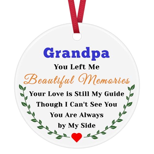 Memorial Ornament for Loss of Grandpa - Sympathy Keepsake