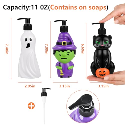 Christmas Soap Dispenser - Refillable Hand Pumped Design (3 Pack)