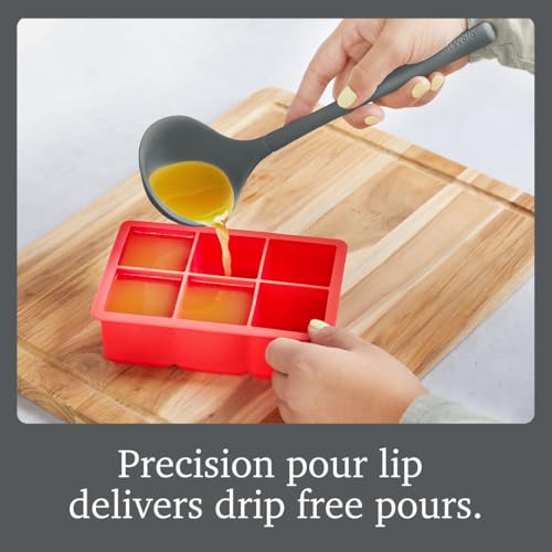 Tovolo Charcoal Small Silicone Ladle - Heat Safe, BPA Free, Dishwasher Safe for Sauces & Soups