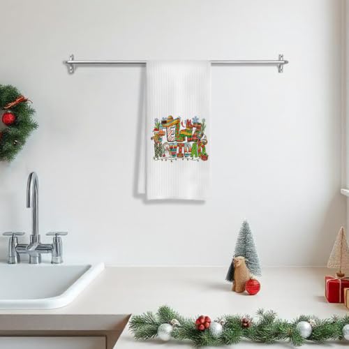 Christmas Kitchen Dish Towels 16x24 Inches - P- Christmas Towel