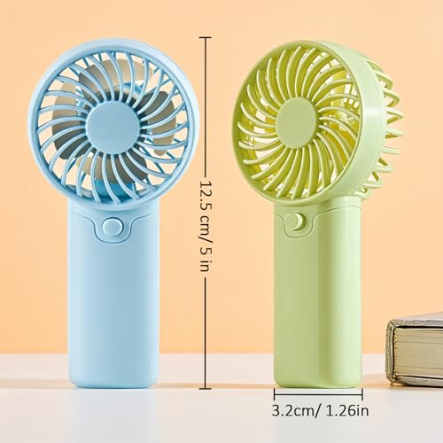 FZRMU Blue Portable Handheld Fan - Battery Operated, Compact & Quiet