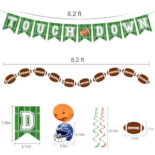 34Pcs Football Party Decorations Set for Game Day Celebrations