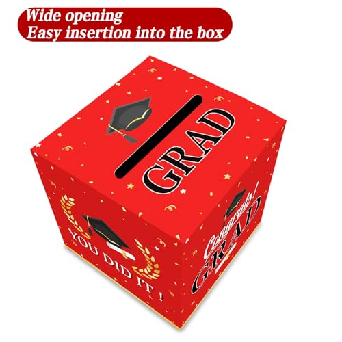 2026 Red Graduation Card Box – Elegant Party Decoration