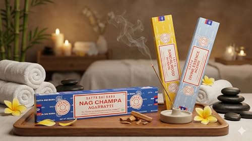 Satya Nag Champa Incense Sticks - 250g Pack of 3 for Meditation & Relaxation