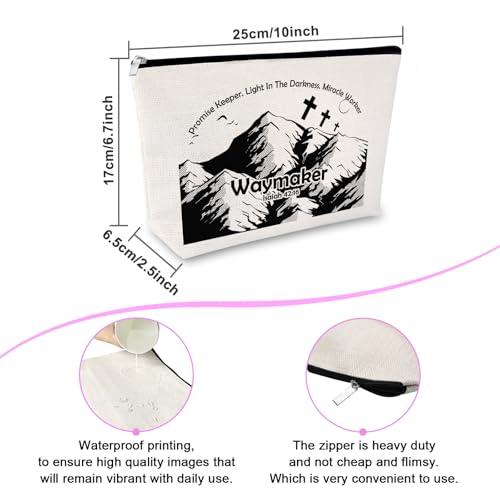 Christian Bible Verse Makeup Bag - Inspirational Religious Travel Pouch
