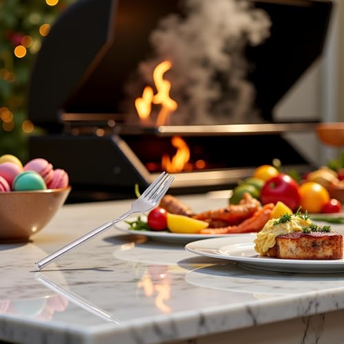Telescopic Stainless Steel Dinner Fork - Extendable BBQ & Dessert Fork