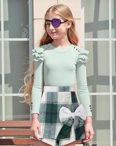 AURAADORN 2 Pcs Adjustable Single Eye Patch for Adults and Kids, Purple 3D Breathable Light-Blocking Lazy Eye Patch