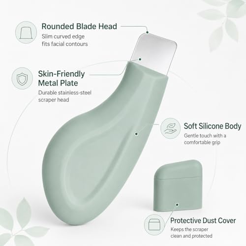 BIDEX Silicone Blackhead Remover & Face Scraper Tool for Sensitive Skin