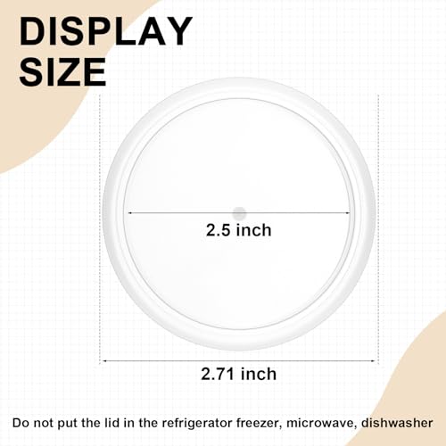 24 Pack Yogurt Jar Lids for Oui Yogurt | Reusable, Airtight, Clear