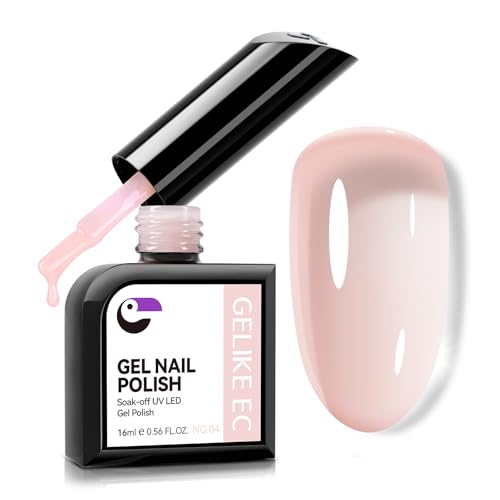 Gelike Ec Nude Pink Jelly Gel Nail Polish 16ml High-Gloss
