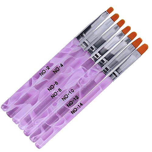 7-Piece UV Gel Nail Art Brush and Acrylic Painting Tool Kit