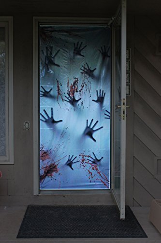 JOYIN Halloween Zombie Hands Door Cover - 3D Decor 30" x 72"