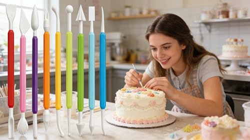9-Piece Fondant Sculpting Tool Set for Cake Decorating