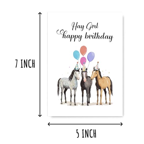 Funny Horse Birthday Card for Friends | GoGiArt 5x7