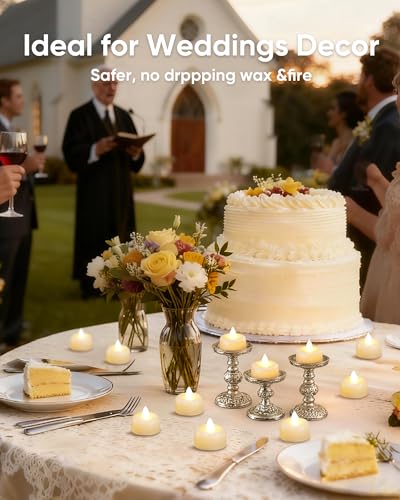 Amagic 12-Pack Flameless LED Tea Light Candles - Warm White