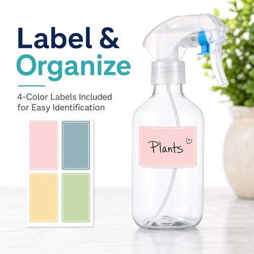 Atdcoek Leakproof Fine Mist Spray Bottle 2 Pack 300ml for Hair and Plants