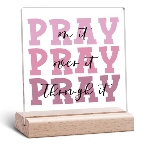 Inspirational Christian Acrylic Plaque - Religious Desk Decor Gift