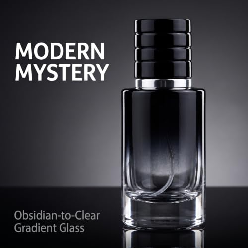 Jinshining 30ml Black Glass Perfume Atomizer Refillable Travel Spray Bottle