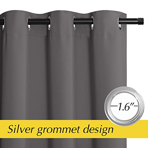 NICETOWN Grey Doorway Curtain - 42x80 Inch Grommet Closet Room Darkening Panel