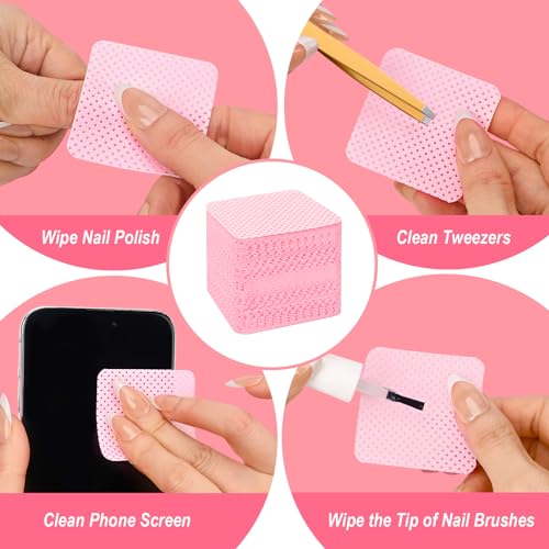 Seonggong Lint Free Nail Wipes 540PCS - Soft Polish Remover Pads for Manicure