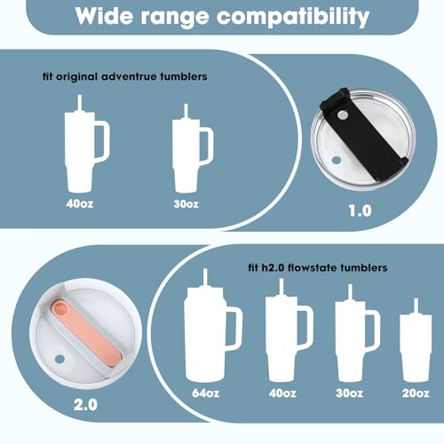2 Set Spill Stopper for Stanley Cup 20 oz 30 oz 40 oz 64 oz, Leak Proof Accessory for Stanley Tumbler 2.0, Anti Leak Kit for Stanley Quencher (Clear, 2)