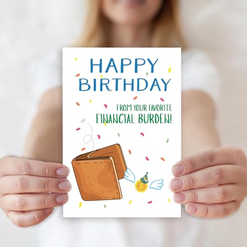 Funny Birthday Card for Dad & Mom - Humorous Gift from Kids