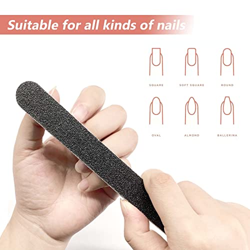 Professional Nail Files 20 Pack 100/180 Grit Emery Boards for Acrylic