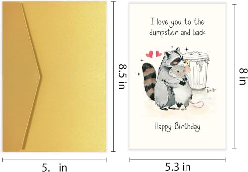 Funny Raccoon Birthday Card – Cute Trash Panda Design