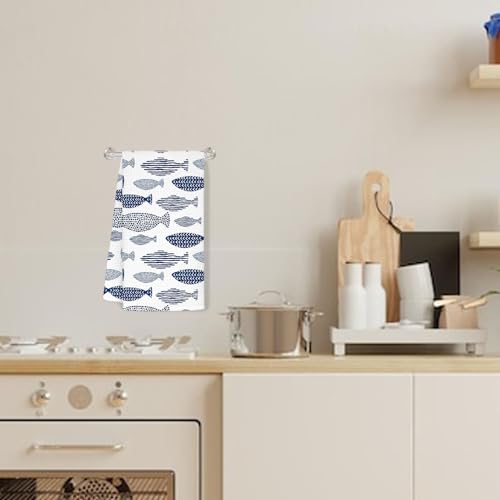 Ocean Coastal Kitchen Hand Towel - Beach Fish Theme 16x24 (Ocean4)