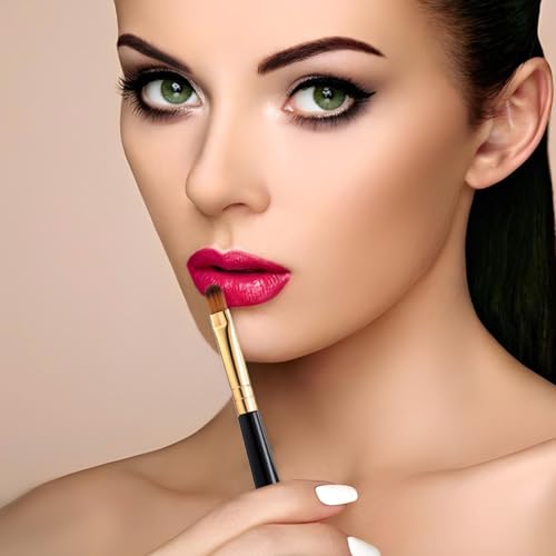 Professional Lip Brush 2-Pack with Cap - Portable Makeup Brushes