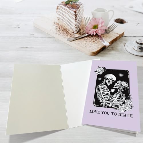 Gothic Skeleton Anniversary Card for Boyfriend & Girlfriend