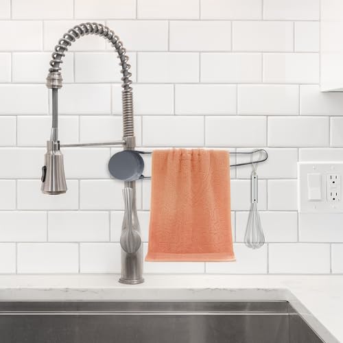 Stainless Steel Adjustable Dish Towel Holder for Kitchen Sink Faucet