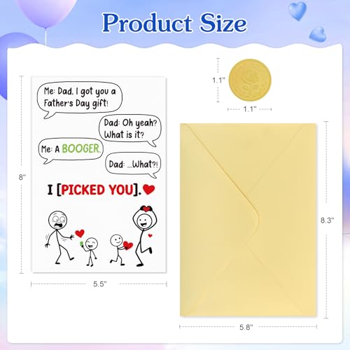 Funny Father's Day Card - I Picked You Booger from Kids