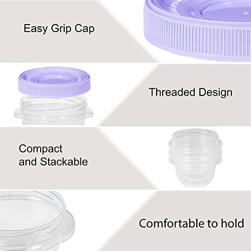 ARNO 8.5 oz Food Storage Containers Set of 3 BPA-Free, Leakproof, Microwave & Dishwasher Safe