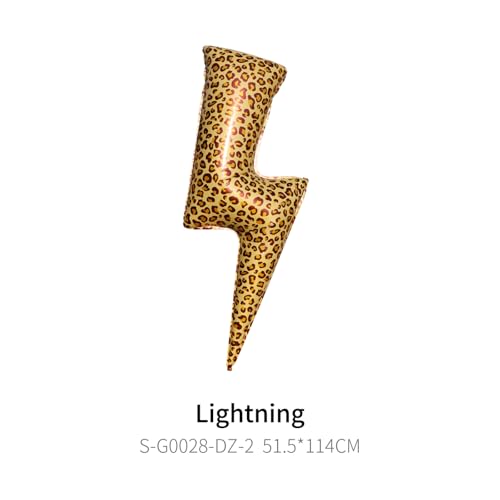 Leopard Print Lightning Balloons - 2pcs for Jungle Theme Party