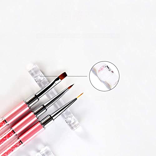 Clear Acrylic Nail Art Brush Holder and 5-Slot Pen Stand