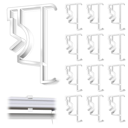2-Inch Clear Valance Clips for Horizontal Blinds - 12 Pack