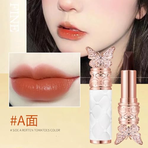 Domality 3-in-1 Butterfly Lipstick - Long-Lasting Matte Lip Color