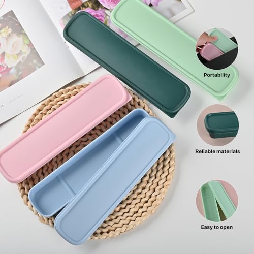 Travel Utensil Case – 4 Pack Reusable Flatware Storage Box