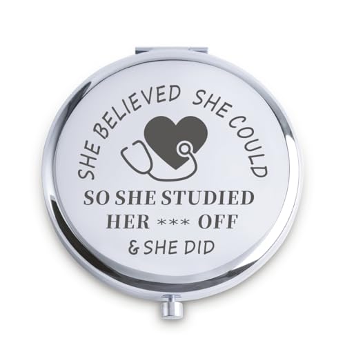 Personalized Compact Mirror Nursing Gift for Student Nurse Graduation
