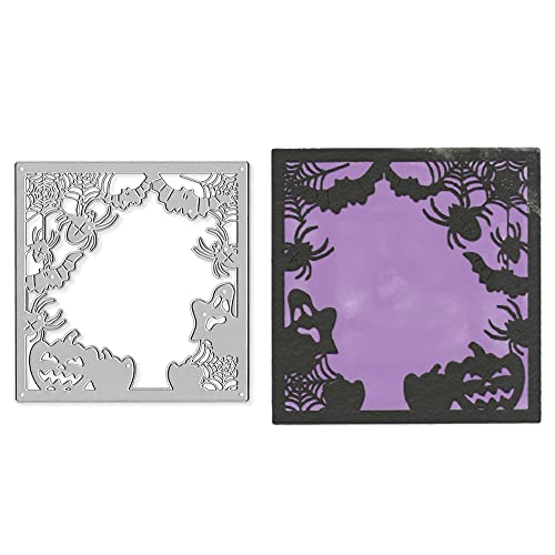 Halloween Frame Metal Cutting Dies Pumpkin Ghost Spider Bat Stencils