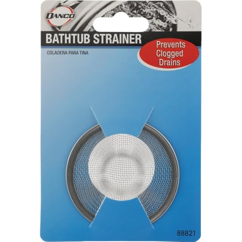 Danco 2-3/4 in Stainless Steel Tub Mesh Strainer - Prevent Clogs, Easy Drop-In Installation
