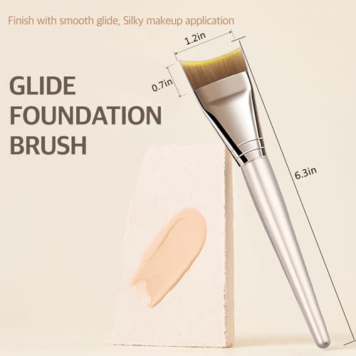 ZORLYS Angled Ultra-Thin Foundation Brush & Face Mask Applicator
