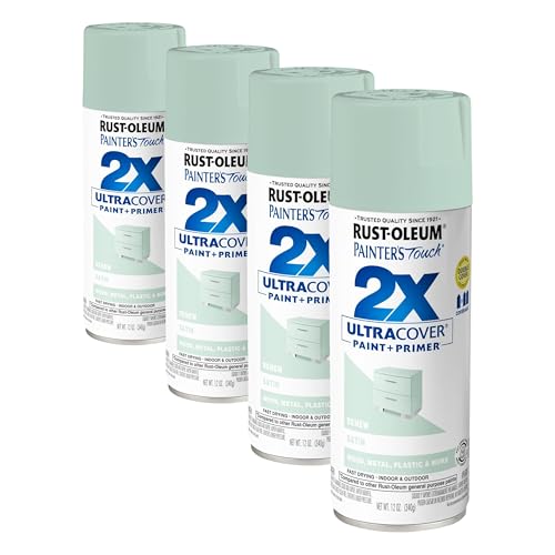 Rust-Oleum Painter's Touch 2X Ultra Cover Spray Paint, Satin, 12 oz (Pack of 4)