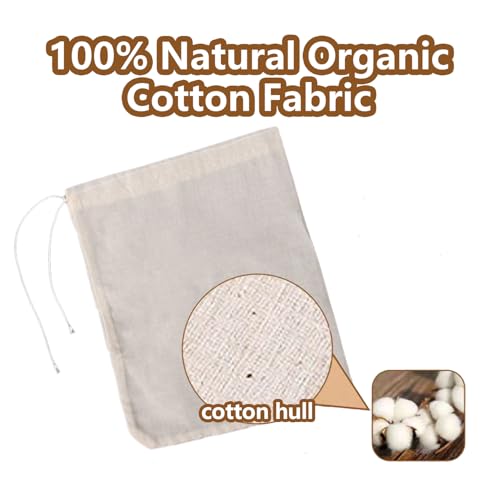30 Pcs Reusable Natural Cotton Spice Bags for Cooking & Tea