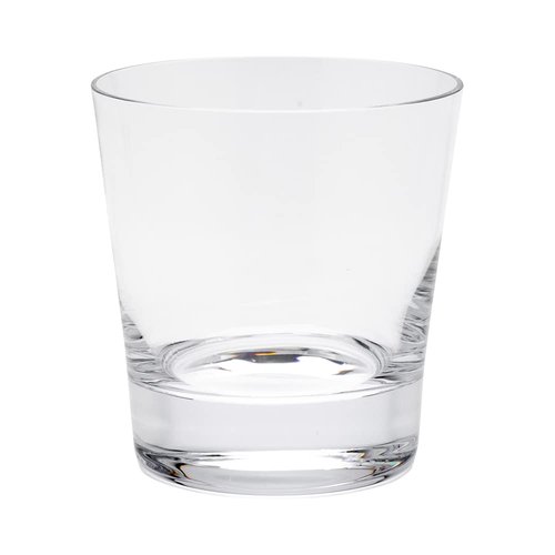 Restaurantware-Moda Nude 10 Ounce Crystal Rocks Glasses, Set of 6 Dishwasher-Safe Scotch Glasses - Heavy Base, Laser-Cut Rim, Fine-Blown Crystal Whiskey Glass, For Old Fashioneds Or Liquors